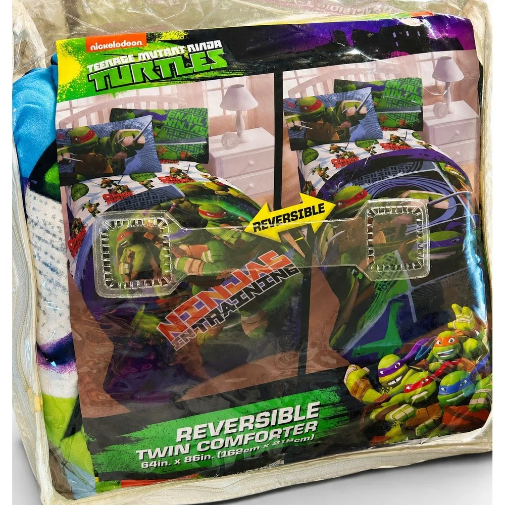 New TMNT Teenage Mutant Ninja Turtles Comforter Twin 86x64 Nickelodeon 2015